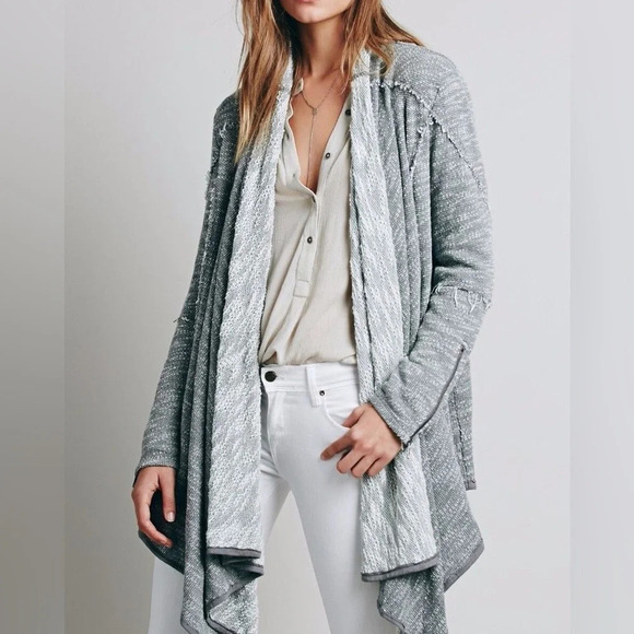 Free People Sweaters - Free People In The Loop Waterfall Cardigan tweed Waterfall Cardigan Size S